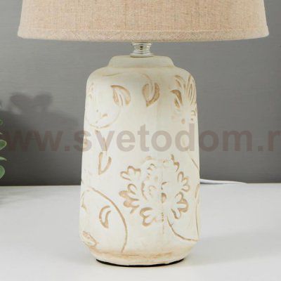 Лампа настольная 16352/1 E14 40Вт бело-бежевый 22х22х36 см