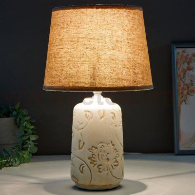 Лампа настольная 16352/1 E14 40Вт бело-бежевый 22х22х36 см