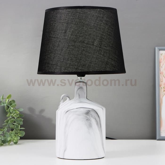 Лампа настольная 16357/1 E14 40Вт бело-черный 22х22х36 см