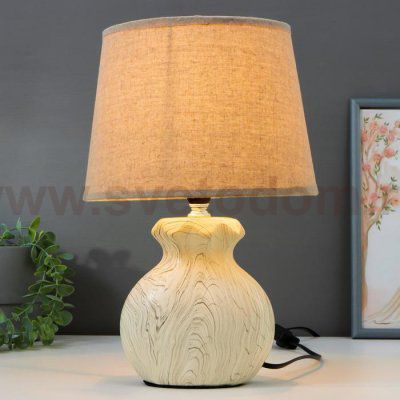 Лампа настольная 16358/1 E14 40Вт бело-серый 22х22х36 см