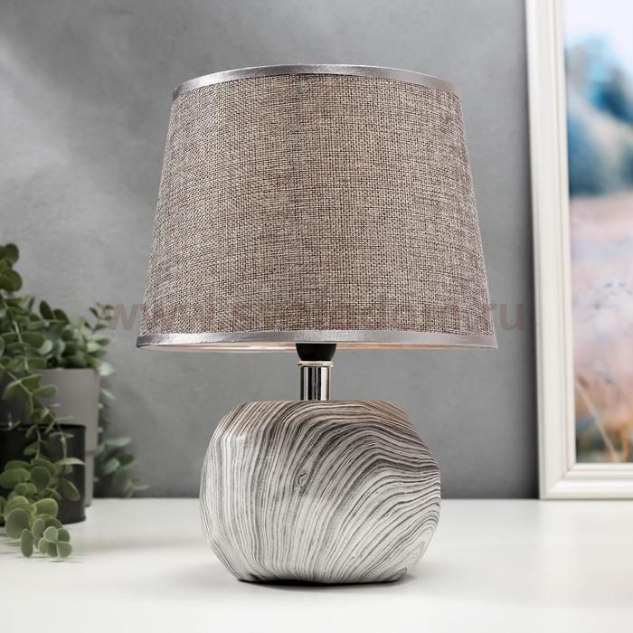 Лампа настольная 16366/1 E14 40Вт серый 22х22х36 см