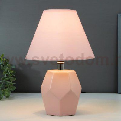 Лампа настольная 16368/1PK E14 40Вт розовый 20х20х30 см