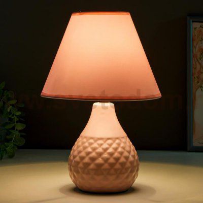 Лампа настольная 16369/1PK E14 40Вт розовый 20х20х30 см