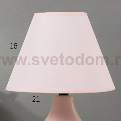 Лампа настольная 16369/1PK E14 40Вт розовый 20х20х30 см
