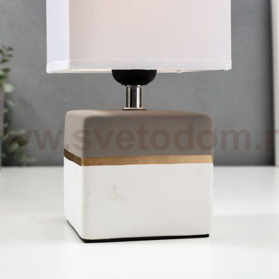 Лампа настольная 16376/1 E27 40Вт бело-серый 16х16х29 см