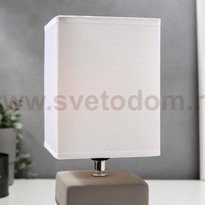 Лампа настольная 16376/1 E27 40Вт бело-серый 16х16х29 см