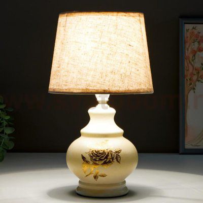 Лампа настольная 16377/1 E14 40Вт белый 17х17х29 см