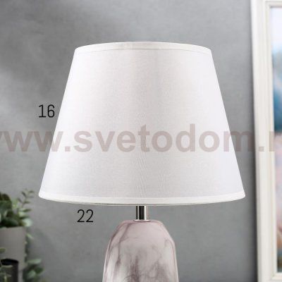 Лампа настольная 16383/1 E27 40Вт бело-серый 23х23х39 см