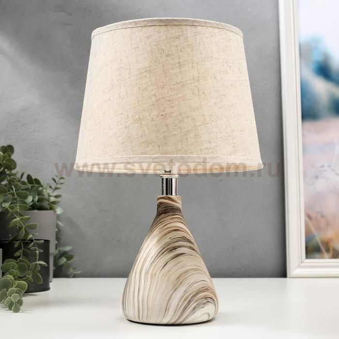 Лампа настольная 16385/1 E14 40Вт бежевый 22х22х37 см