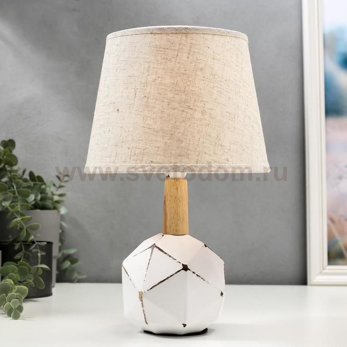 Лампа настольная 16387/1 E14 40Вт белый 22х22х37 см