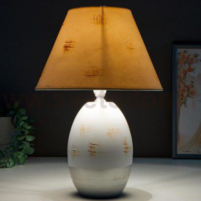 Лампа настольная 16393/1 E14 40Вт белый 22х22х37 см