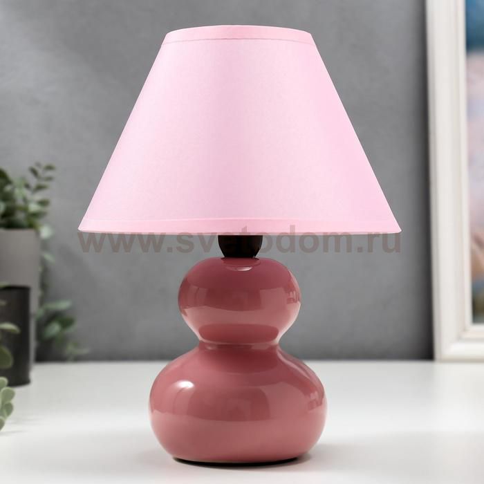 Лампа настольная 16401/1PK E14 40Вт розовый 17х17х24 см