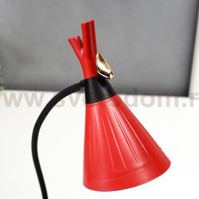Настольная лампа с диммером 16299/1RD LED 4Вт USB АКБ 3000-6000К красный 12,3х12,3х37 см