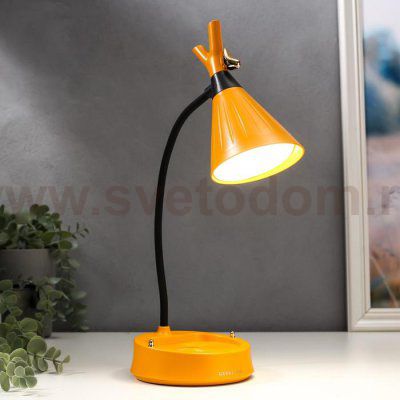 Настольная лампа с диммером 16299/1YL LED 4Вт USB АКБ 3000-6000К желтый 12,3х12,3х37 см