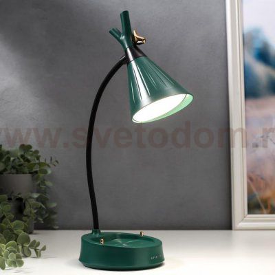 Настольная лампа с диммером 16299/1GR LED 4Вт USB АКБ 3000-6000К зеленый 12,3х12,3х37 см