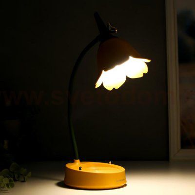 Настольная лампа с диммером 16300/1YL LED 4Вт USB АКБ 3000-6000К желтый 12,3х12,3х37 см