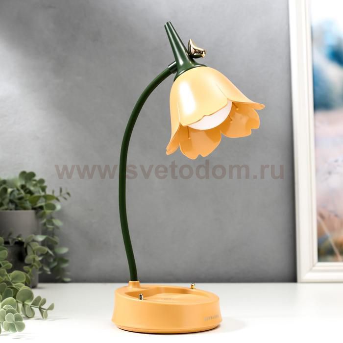 Настольная лампа с диммером 16300/1YL LED 4Вт USB АКБ 3000-6000К желтый 12,3х12,3х37 см