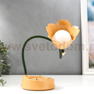 Настольная лампа с диммером 16300/1YL LED 4Вт USB АКБ 3000-6000К желтый 12,3х12,3х37 см