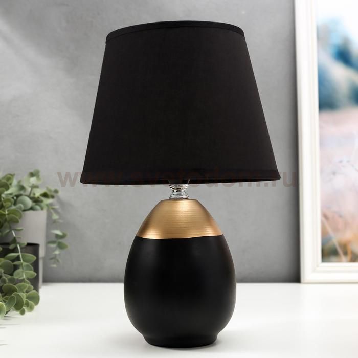 Лампа настольная 16305/1BK E14 40Вт черно-золотой 20х20х31 см