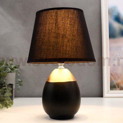 Лампа настольная 16305/1BK E14 40Вт черно-золотой 20х20х31 см