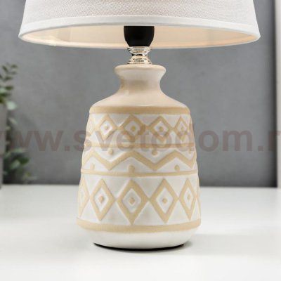 Лампа настольная 16309/1WT E14 40Вт бело-бежевый 20х20х32 см