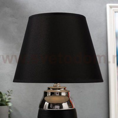 Лампа настольная 16313/1 E14 40Вт черно-серебристый 24х24х39 см