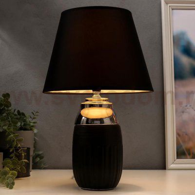 Лампа настольная 16313/1 E14 40Вт черно-серебристый 24х24х39 см