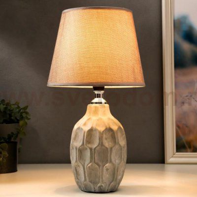 Лампа настольная 16428/1 E14 40Вт светло-серый 22,5х22,5х37 см