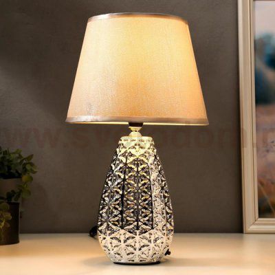 Лампа настольная 16417/1SL E14 40Вт серебро 22х22х38 см