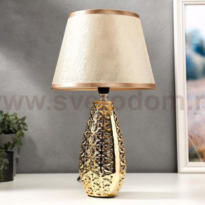 Лампа настольная 16417/1GD E14 40Вт золото 22х22х38 см