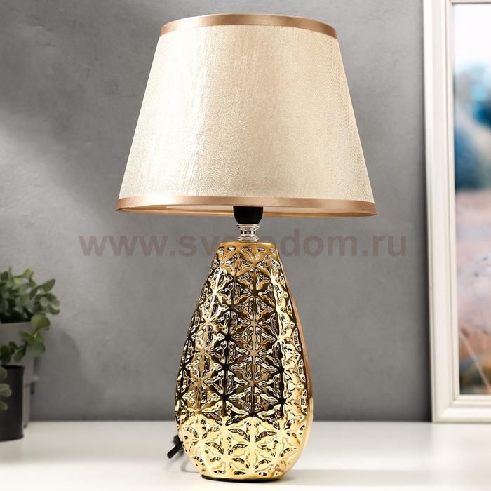 Лампа настольная 16417/1GD E14 40Вт золото 22х22х38 см