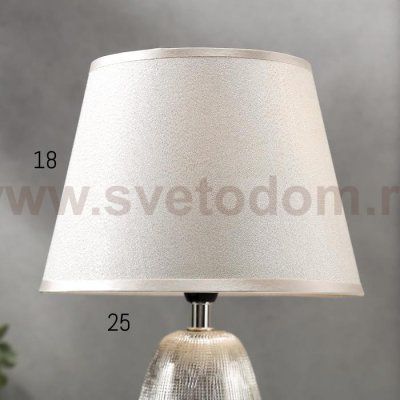 Лампа настольная 16418/1SL E14 40Вт серебро 22х22х36,5 см