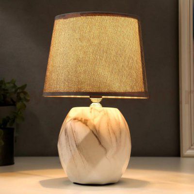 Лампа настольная 16420/1BR E14 40Вт бело-коричневый 17,5х17,5х28,5 см