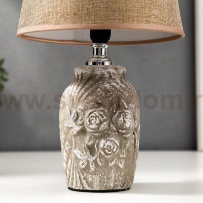 Лампа настольная 08940/1BR E14 40Вт серо-коричневый 20х20х30 см