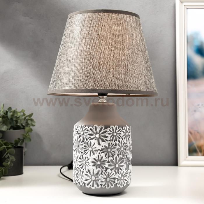 Лампа настольная 16425/1WT E14 40Вт бело-серебряный 22х22х36 см