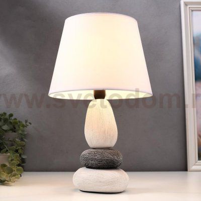 Лампа настольная 16446/1WT E14 40вт бело-черный 22х22х34 см