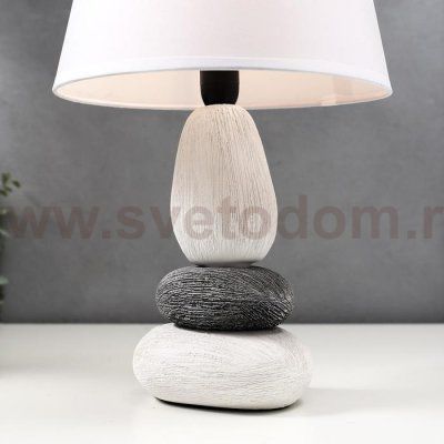 Лампа настольная 16446/1WT E14 40вт бело-черный 22х22х34 см