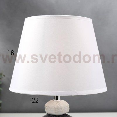Лампа настольная 16447/1WT E14 40вт бело-черный 22х22х32 см