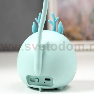 Лампа настодльная с ночником 16450/1 LED 2Вт 3 режима АКБ USB нежно-зеленый 8,5х7х28 см