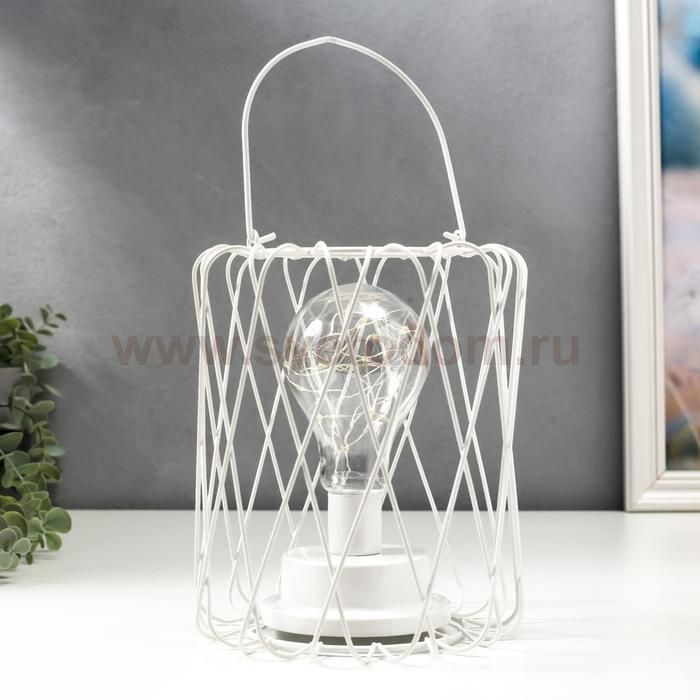 Ночник лофт 16451/1WT LED от батареек 3хАА белый 17х17х21 см