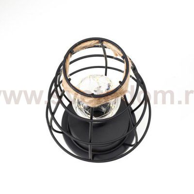 Ночник лофт 16452/1 LED от батареек 3хАА черный 12,7х12,7х20 см