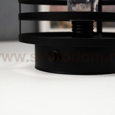 Ночник лофт 16453/1BK LED от батареек 3хАА черный 15,5х15,5х20 см