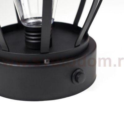 Ночник лофт 16461/1 LED от батареек 3хАА черный 14х14х25,5 см