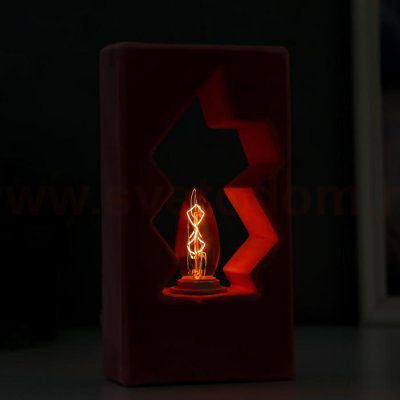 Лампа настольная 16599/1RD E14 40Вт красный 13х7,5х24,5 см