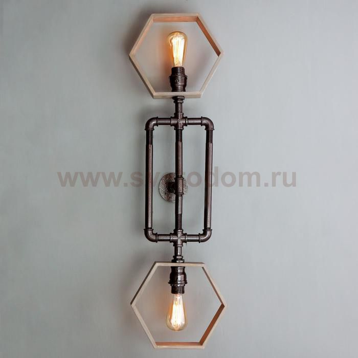 Бра 1826/2 E27 60Вт коричневый 98х28х13 см