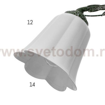 Люстра 2131/2 2х12Вт Е27 зеленый 38х25х26 см МОДЕЛЬ:GMN-0034