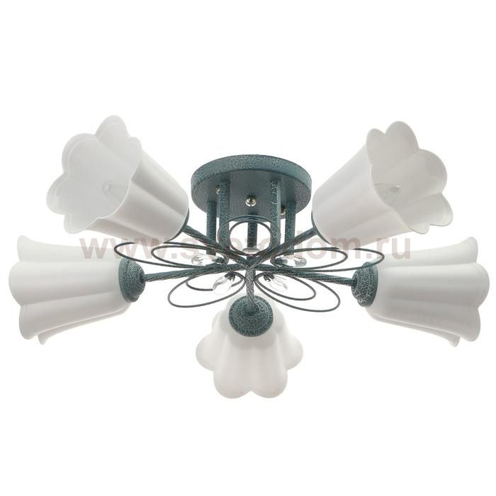 Люстра 9521/5 5х12Вт Е27 синий 54х54х26 см МОДЕЛЬ:GMN-0053