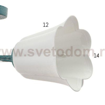 Люстра 9521/5 5х12Вт Е27 синий 54х54х26 см МОДЕЛЬ:GMN-0053