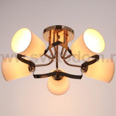 Люстра 1701/5 5х12Вт Е27 хром/черный МОДЕЛЬ:GMN-0145