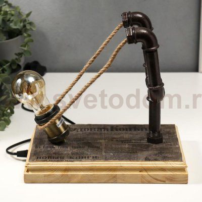 Настольная лампа 16608/1 E27 60Вт коричневый 32х20х28 см